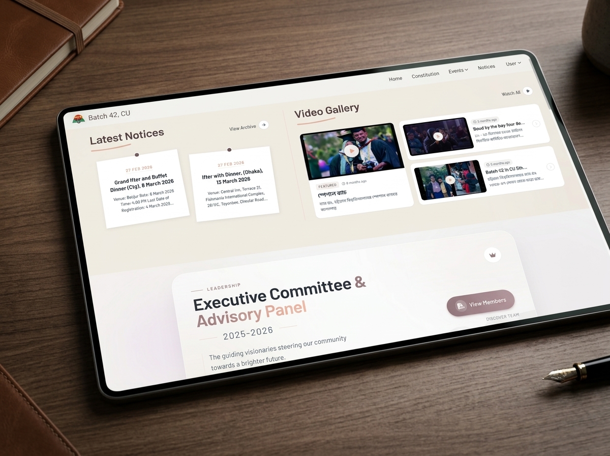 Website for an University Alumni Association